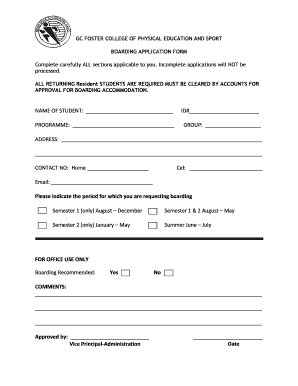 Gc Foster College Application Form