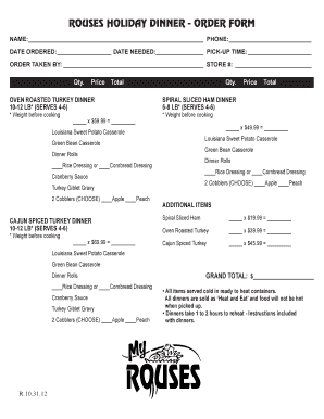  Rouses Catering Menu 2012-2024