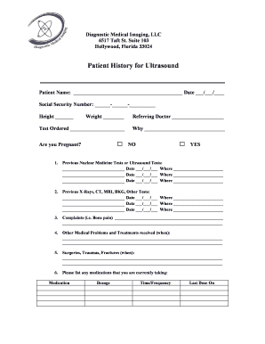 Ultrasound Form English HLY Diagnostic Medical Imaging