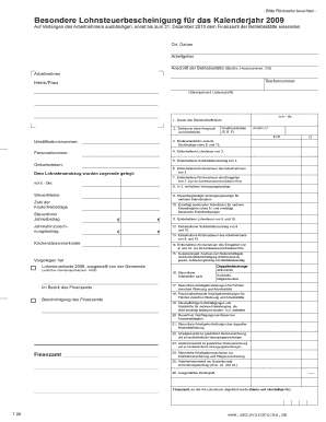 Lohnsteuerbescheinigung  Form