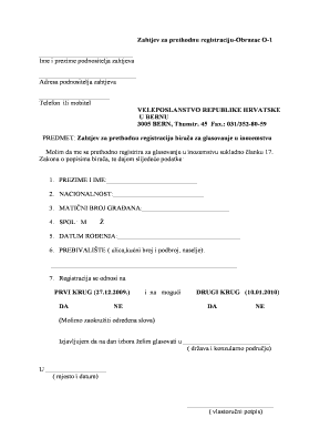 Obrazac Za Sporazumni Razvod Braka PDF  Form