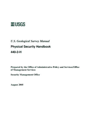 US Geological Survey Manual Physical Security Handbook 440 2 H Safeschools  Form