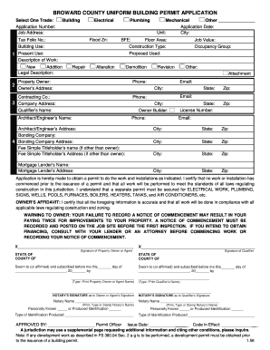 Broward County Universal Permit Application  Form