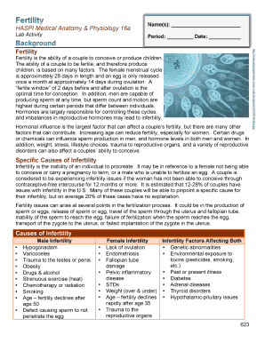 Fertility Haspi Medical Anatomy Physiology 16a Lab Activity  Form