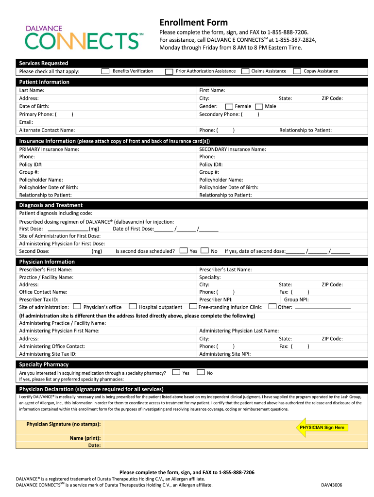  Connects Enrollment Form