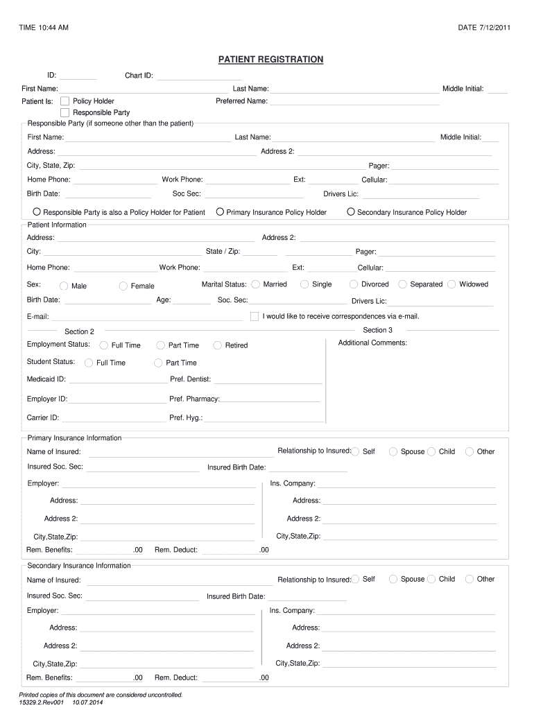  PATIENT REGISTRATION Attadmin 2014-2024