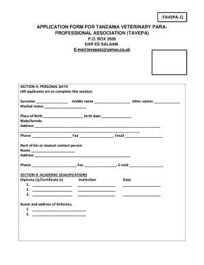 Tavepa  Form