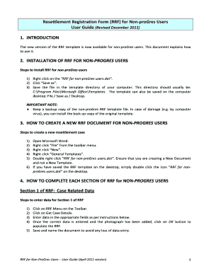 Unhcr Resettlement Registration Form