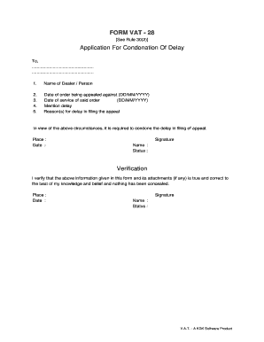 Condonation of Delay  Form