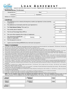 Castlemilk Credit Union  Form