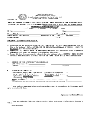 Smu Online Services  Form