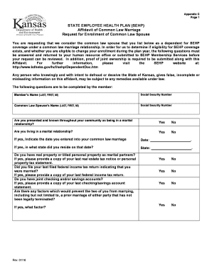 BAffidavitb of Common Law BMarriageb Request for Enrollment of Bb  Form