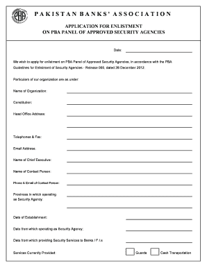 Pba Approved Valuators  Form