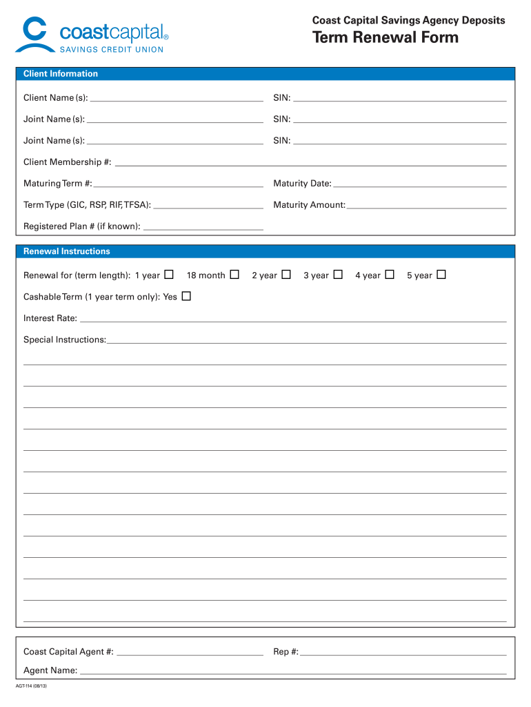  Coastcapital Saving Forms 2013-2024