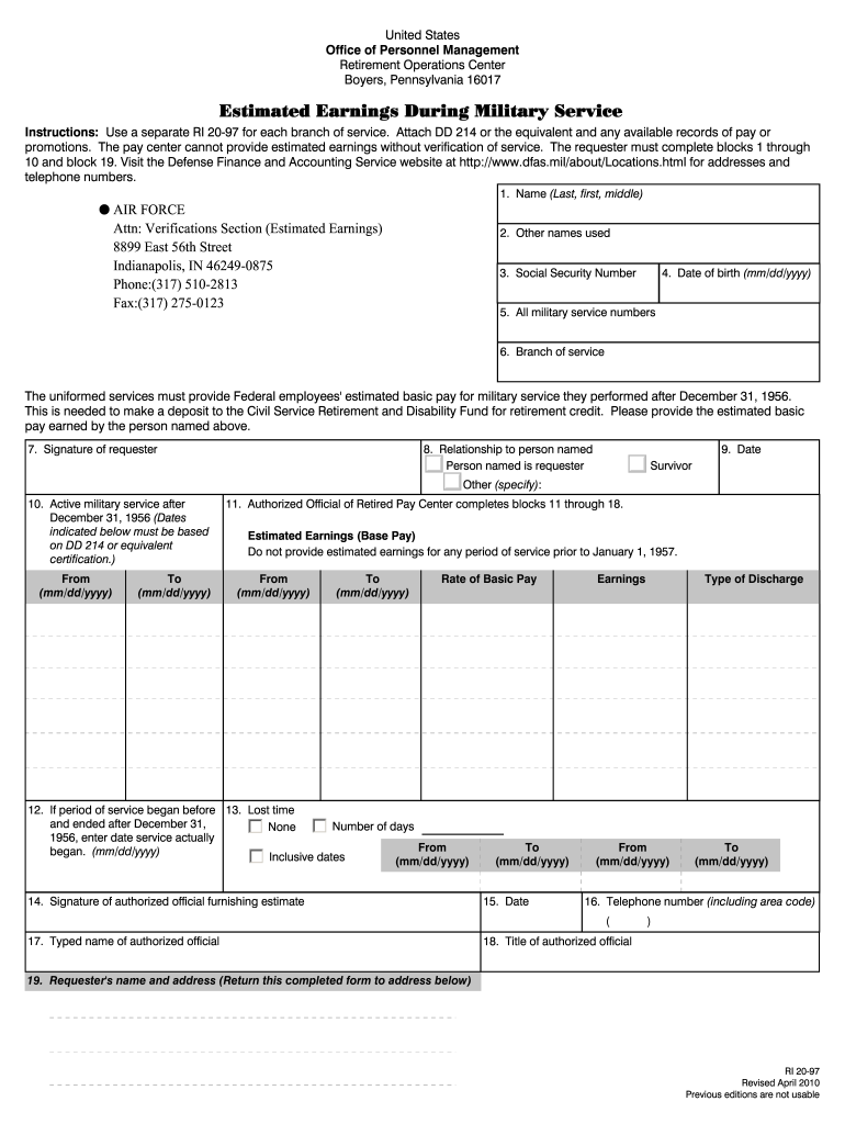  Ri 20 97 Fillable Form 2010