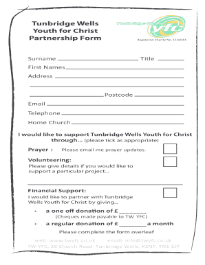 Ministry Partnership Form