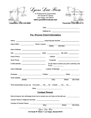 Law Firm Client Intake Form