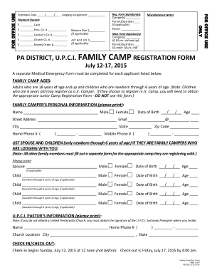 Pa District Upci  Form