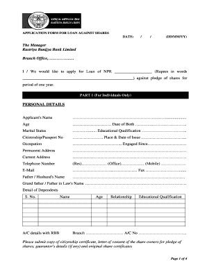 Rastriya Banijya Bank Demat Account  Form