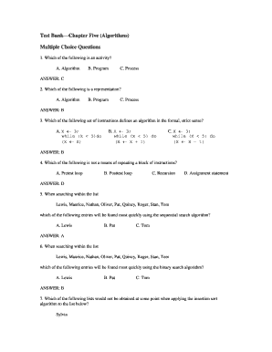 Multiple Choice Questions Algorithms  Form