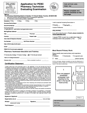 Can I Staple My Passport on My Pebc Document Evaluation Form