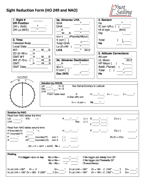 Sight Reduction Form