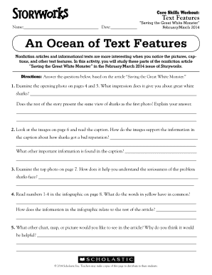 Scholastic Text Features  Form