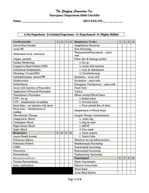 Er Checklist  Form