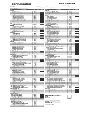 Dermalogica Professional Price List  Form