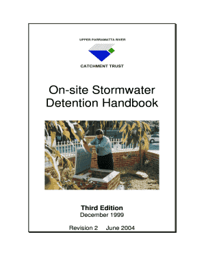 On Site Stormwater Detention Handbook  Form