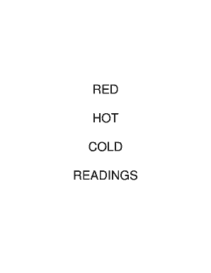 Red Hot Cold Reading  Form
