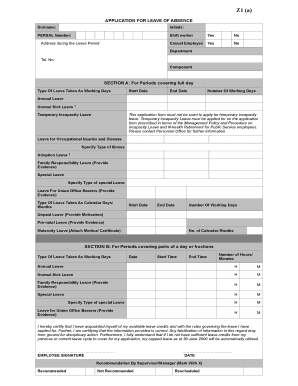 Z1 Leave Form