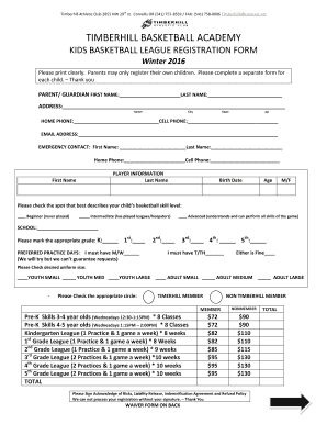 Timberhill Athletic Club  Form