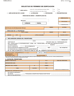 SOLICITUD DE PERMISO DE EDIFICACION Estacioncentral  Form