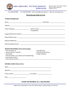 Physio Referral Form