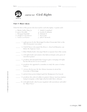 Chapter 29 Test Form a