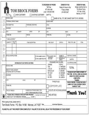 Tom Brock Forms