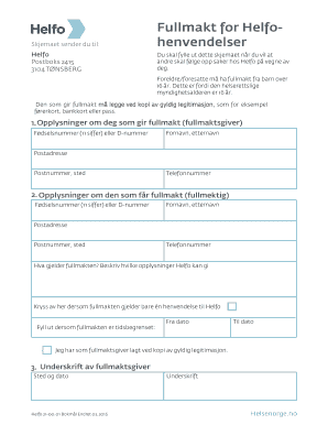 Fullmakt Skjema  Form