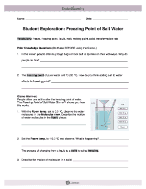 Melting Points Gizmo Answer Key  Form