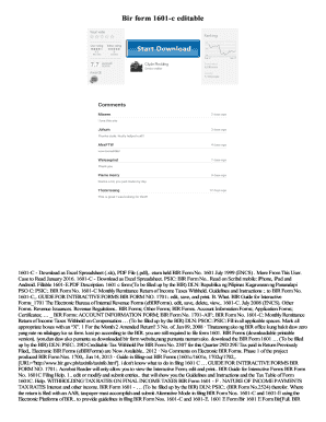 Bir Form 1601c Excel Format