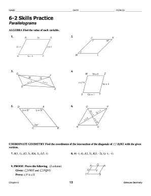 6 2 Skills Practice Parallelograms  Form