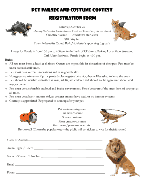 Pet Parade Contest  Form