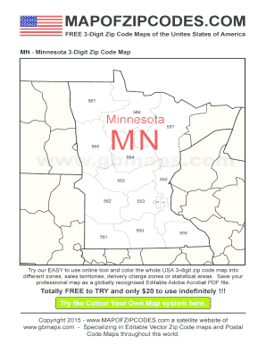 3 Digit Zip Code Map  Form