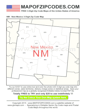 Zip Codes by State Map  Form