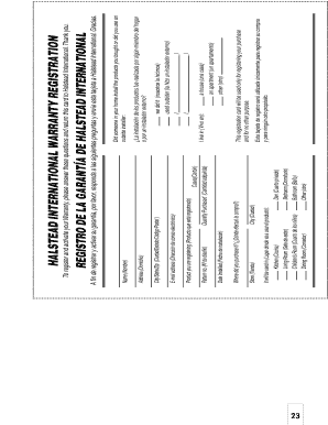 Halstead International  Form