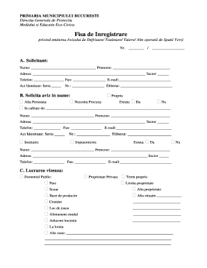 Directia De Mediu Pmb  Form