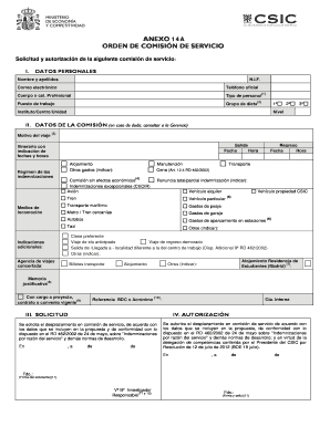 Anexo 14a Csic  Form