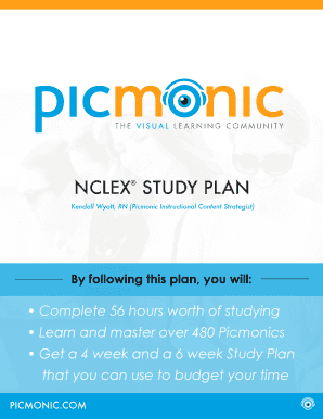 Nclex Study Plan Template  Form