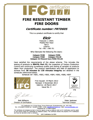 Pictures of Fire Proof Certificate  Form