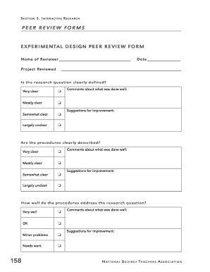 Peer Review Template  Form